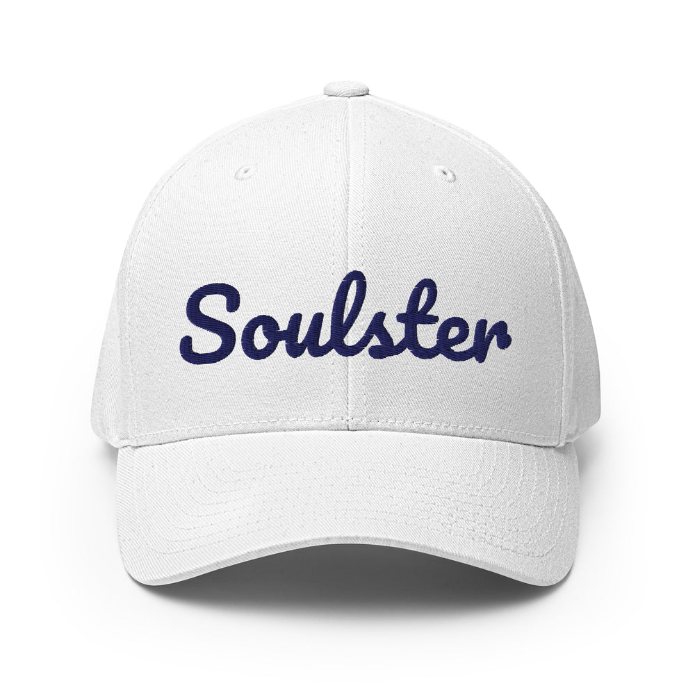 Official Soulster premium cap featuring vintage alternative music brand graphic styling.