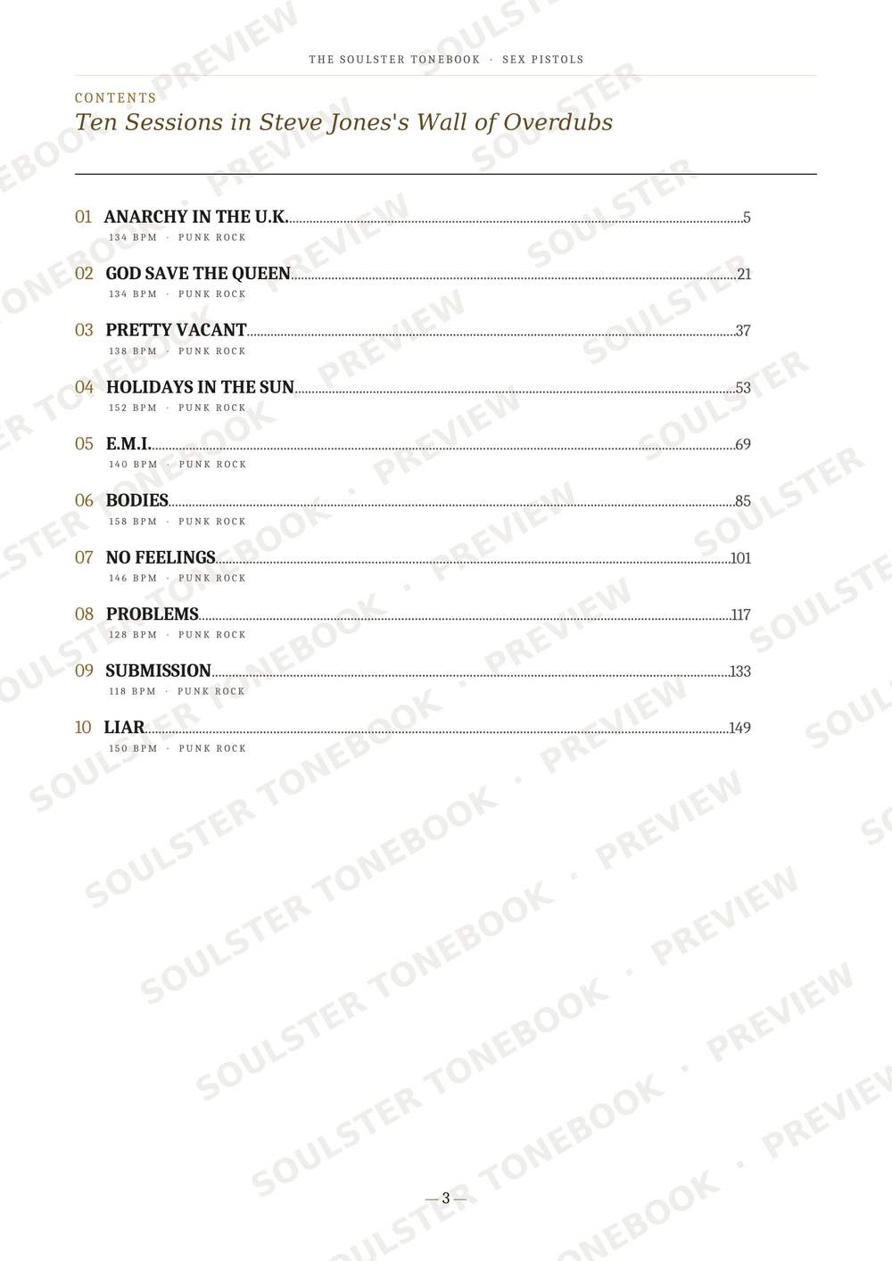 A printed table of contents page from The Slaughter Tomahawk book, showing chapter titles, page numbers, and a list of sections on a white page with faint diagonal watermark text.
