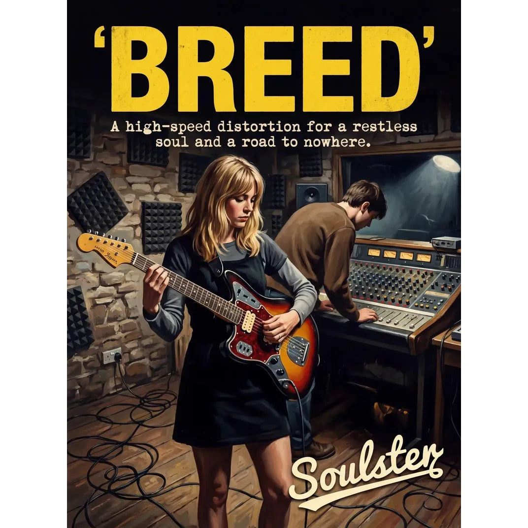 Premium Soulster studio wall art print featuring a mid-century vintage book cover aesthetic inspired by Nirvana - Breed.