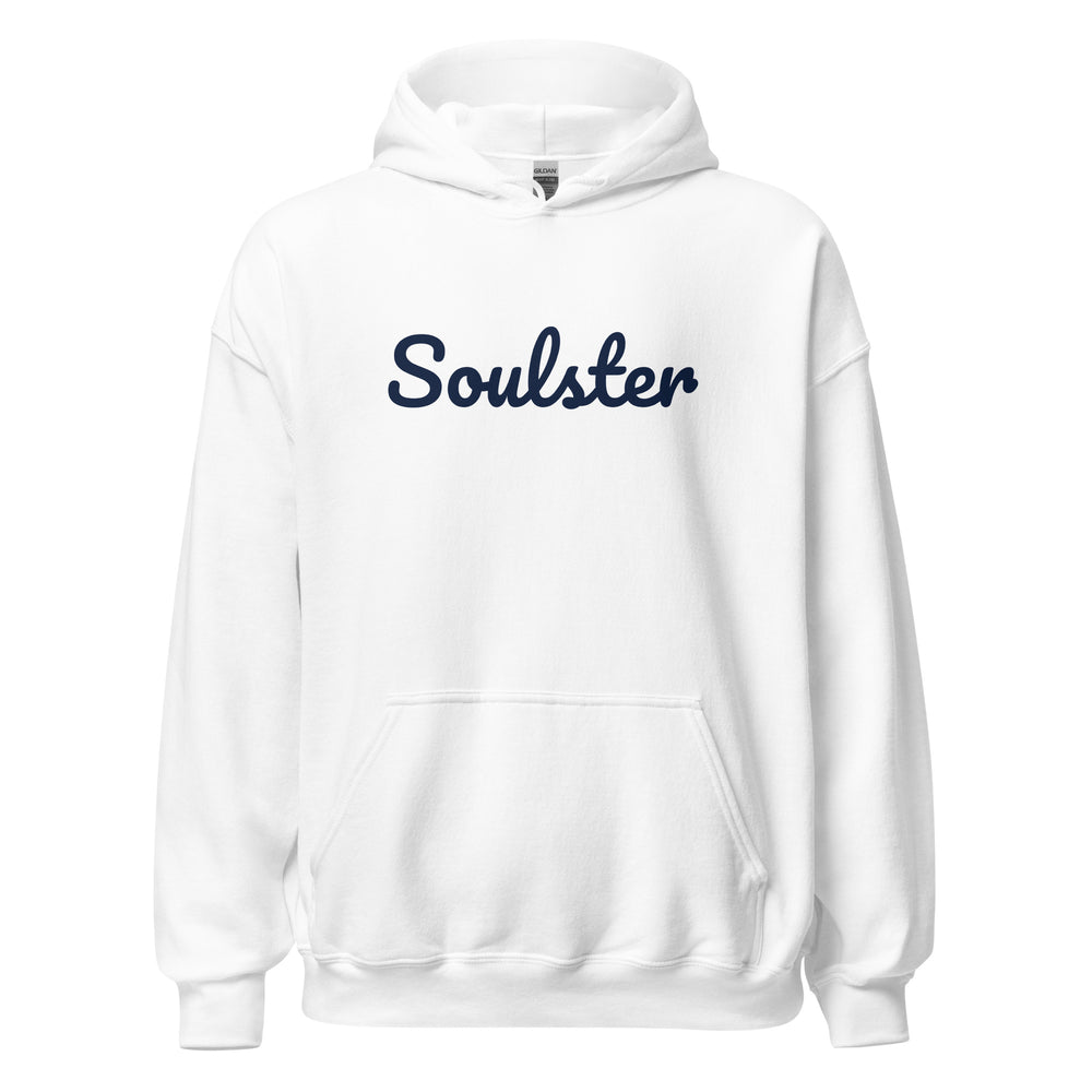 Official Soulster premium hoodie featuring vintage alternative music brand graphic styling.