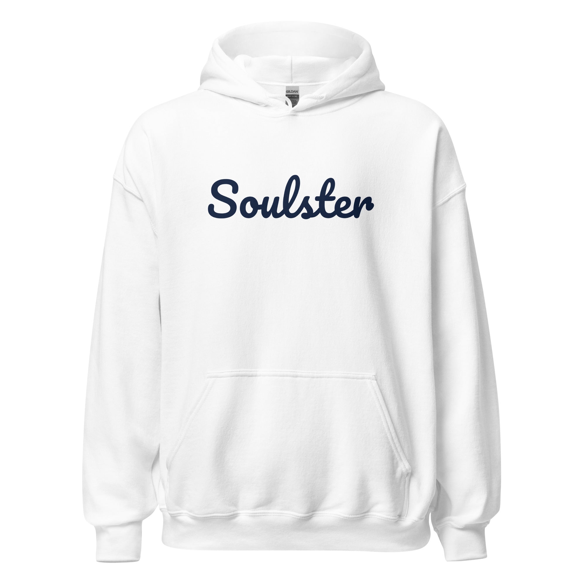 Official Soulster premium hoodie featuring vintage alternative music brand graphic styling.