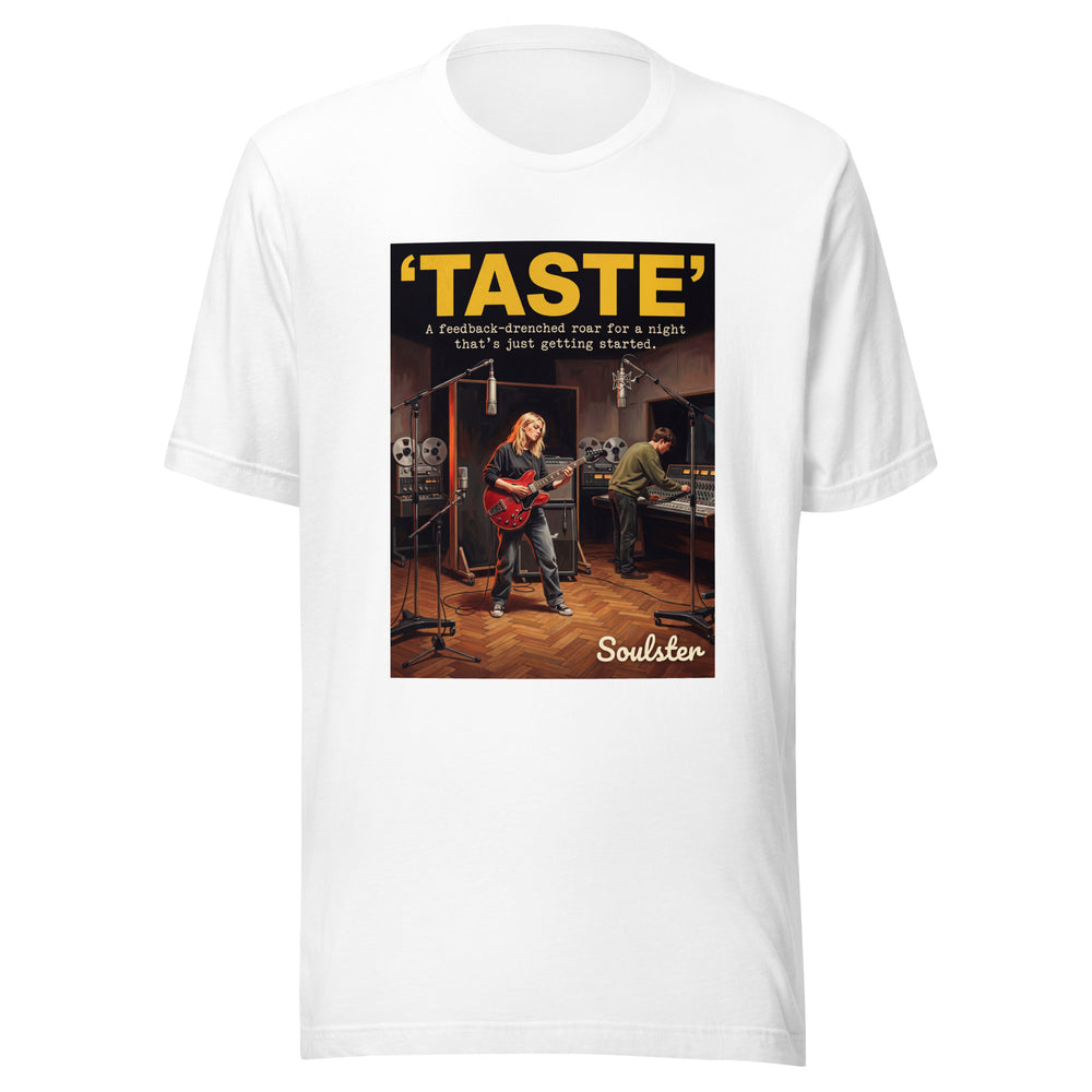 Soulster premium studio edition graphic t-shirt inspired by the timeless music legacy of Taste.
