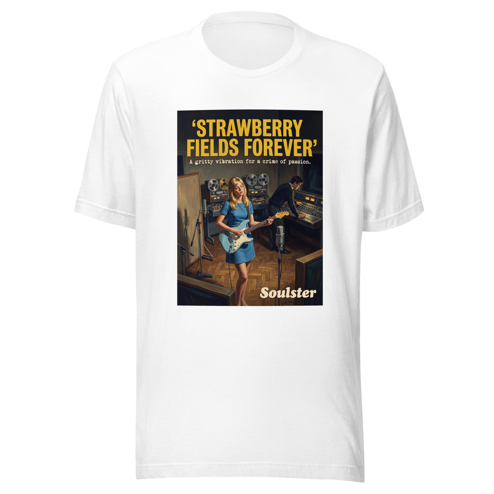 Soulster premium studio edition graphic t-shirt inspired by the timeless music legacy of Strawberry Fields Forever.