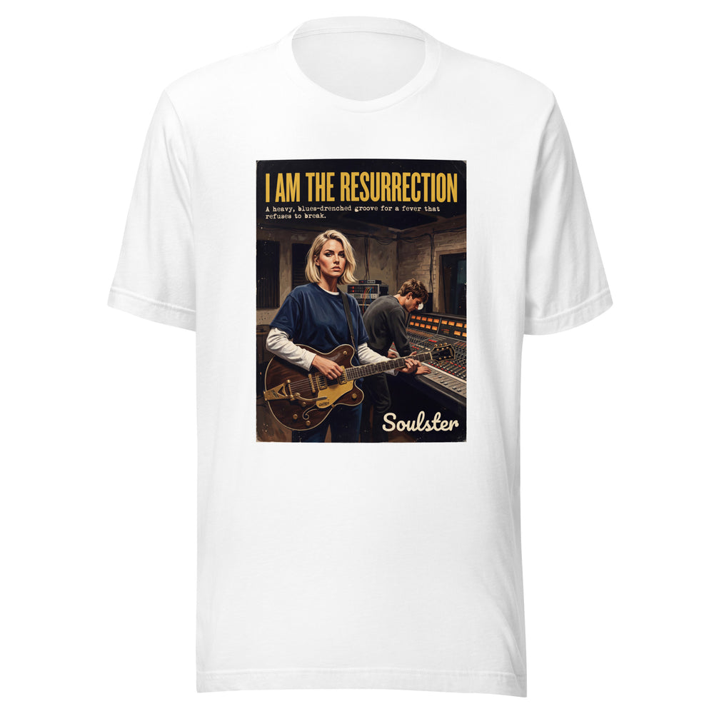 Soulster premium studio edition graphic t-shirt inspired by the timeless music legacy of I Am The Resurrection.