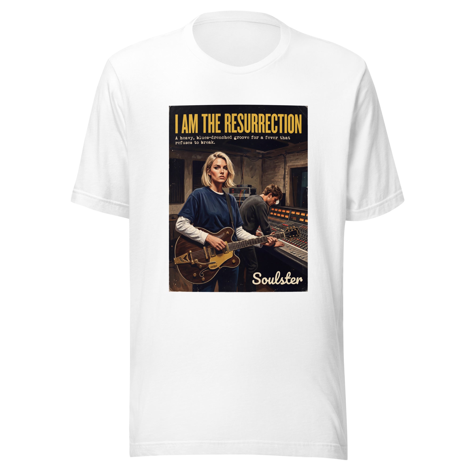Soulster premium studio edition graphic t-shirt inspired by the timeless music legacy of I Am The Resurrection.