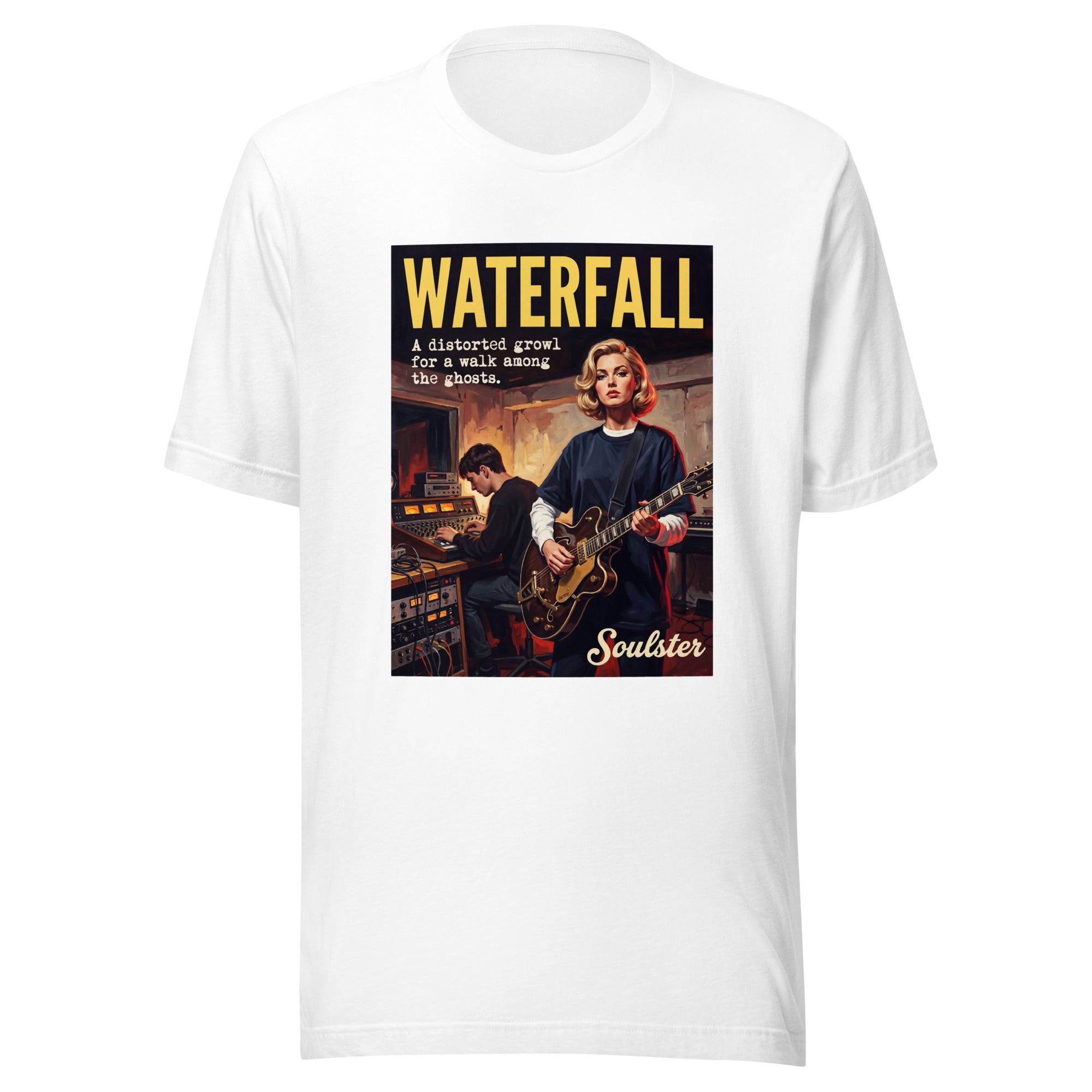 Soulster premium studio edition graphic t-shirt inspired by the timeless music legacy of Waterfall.