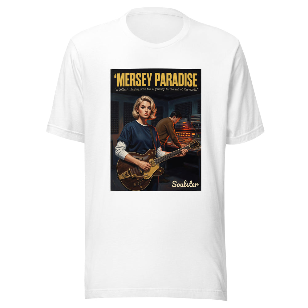 Soulster premium studio edition graphic t-shirt inspired by the timeless music legacy of Mersey Paradise.