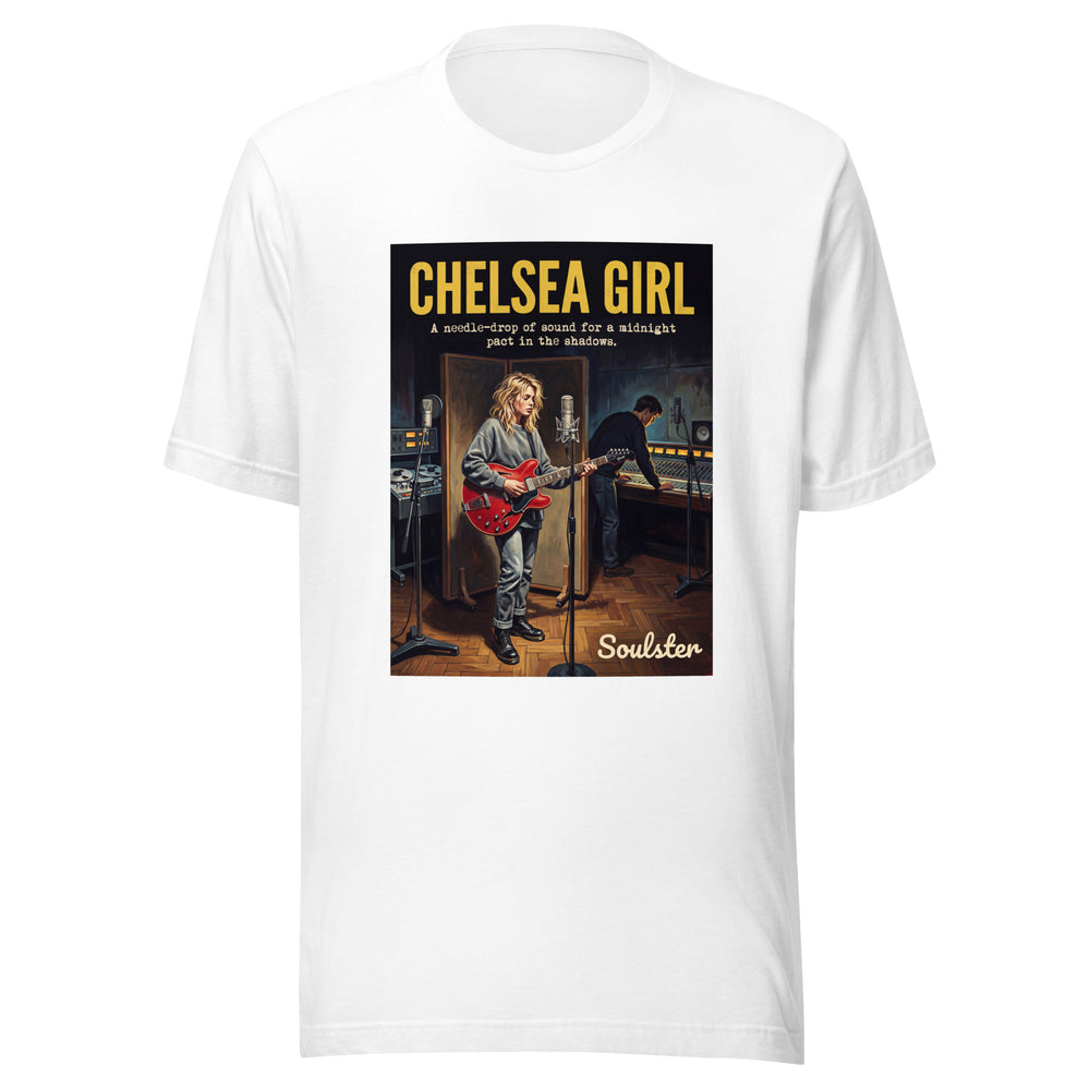 Soulster premium studio edition graphic t-shirt inspired by the timeless music legacy of Chelsea Girl.
