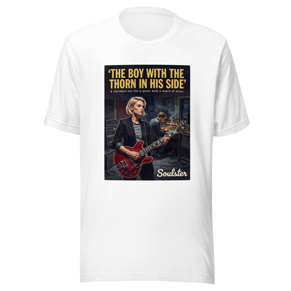 Soulster premium studio edition graphic t-shirt inspired by the timeless music legacy of The Boy With A Thorn In His Side.