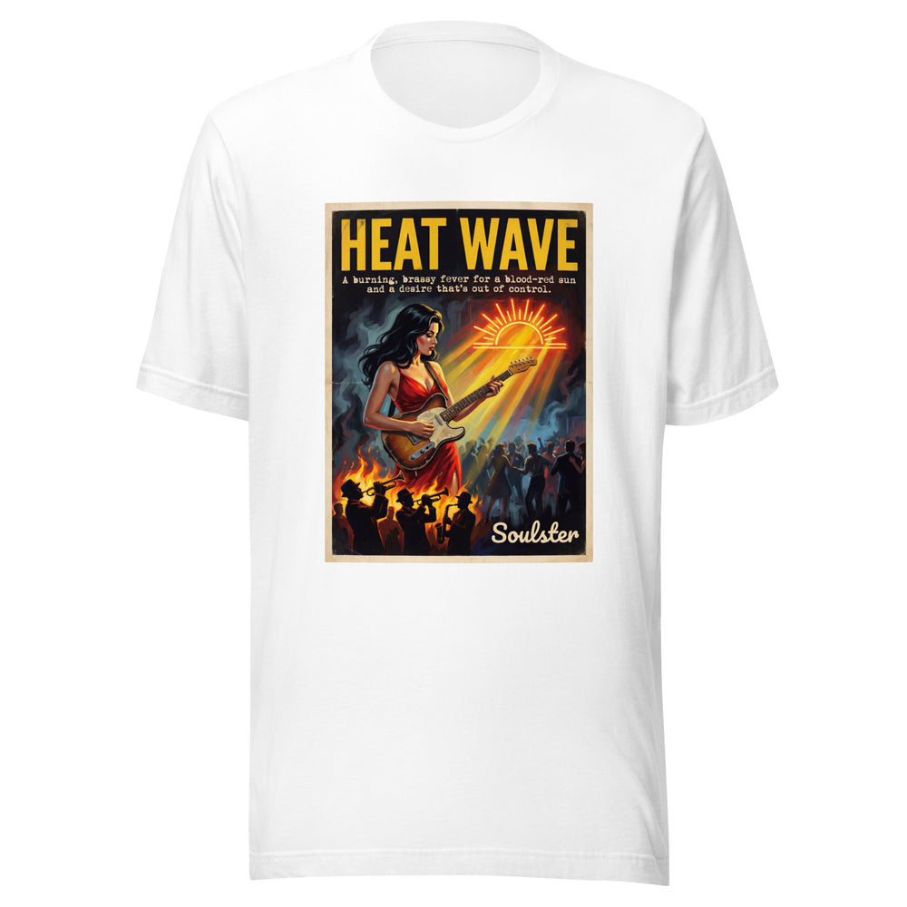 Soulster premium studio edition graphic t-shirt inspired by the timeless music legacy of Heatwave T-Shirt - Film Noir Edition.