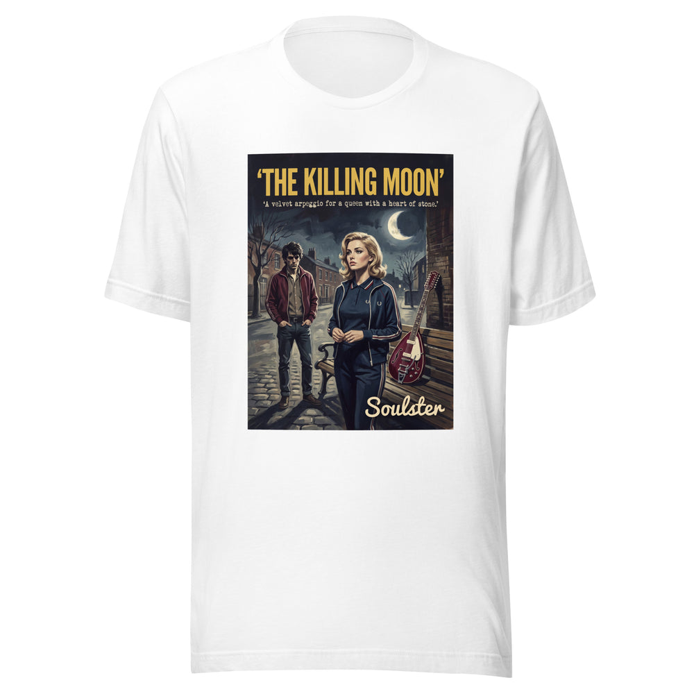 Soulster premium studio edition graphic t-shirt inspired by the timeless music legacy of The Killing Moon T-Shirt - Kitchen Sink Edition.
