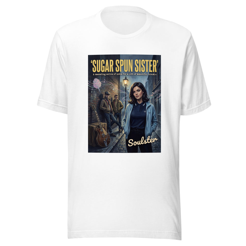 Soulster premium studio edition graphic t-shirt inspired by the timeless music legacy of Sugar Spun Sister T-Shirt - Kitchen Sink Edition.