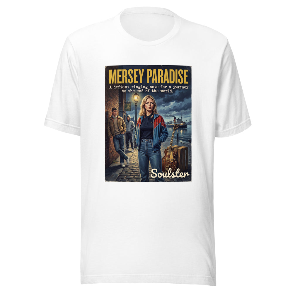 Soulster premium studio edition graphic t-shirt inspired by the timeless music legacy of Mersey Paradise T-Shirt - Kitchen Sink Edition.