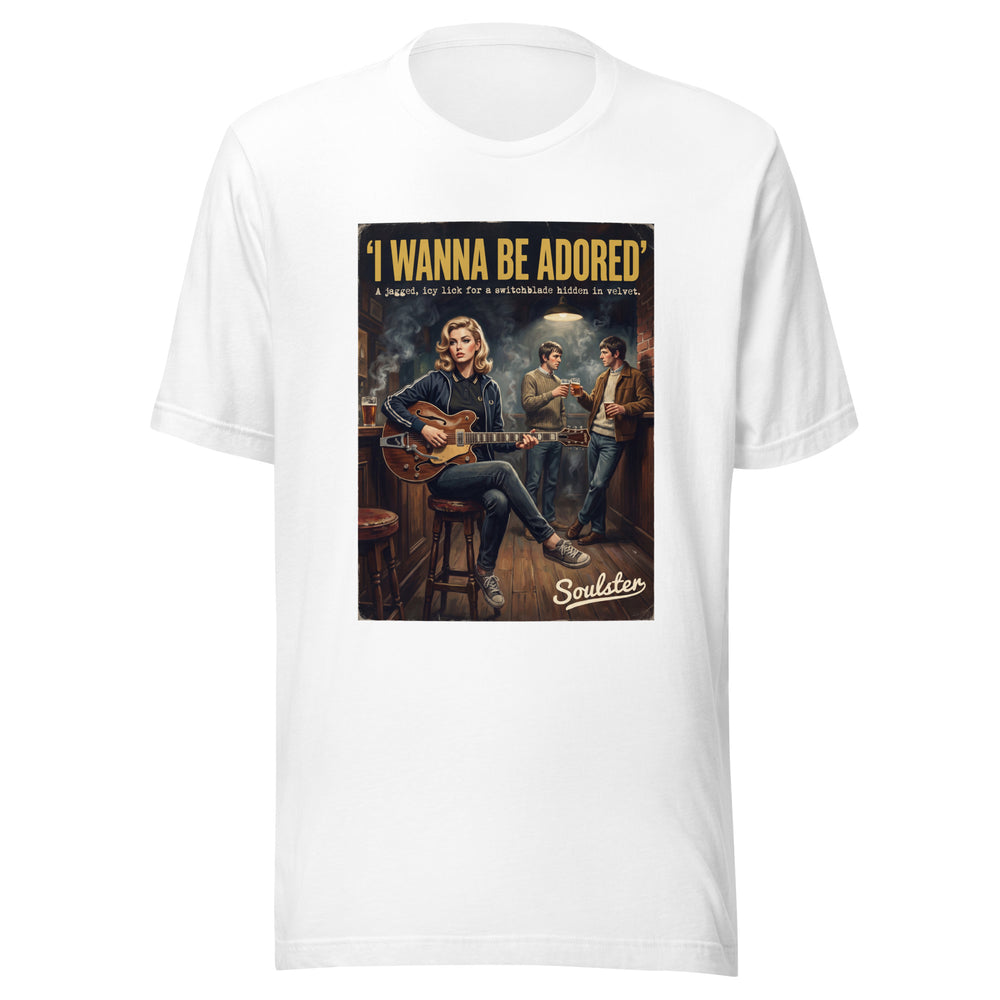 Soulster premium studio edition graphic t-shirt inspired by the timeless music legacy of I Wanna Be Adored T-Shirt - Kitchen Sink Edition.