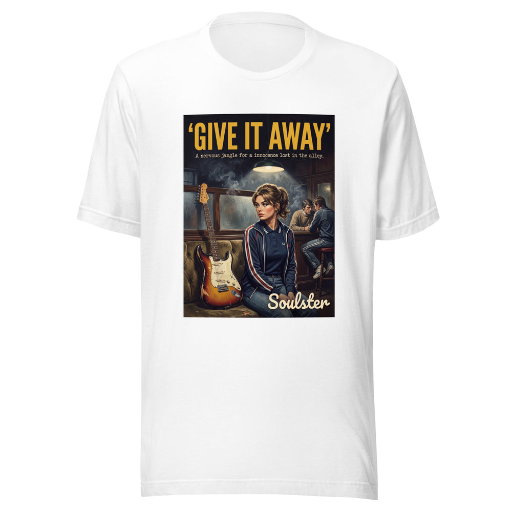 Soulster premium studio edition graphic t-shirt inspired by the timeless music legacy of Give It Away T-Shirt - Kitchen Sink Edition.