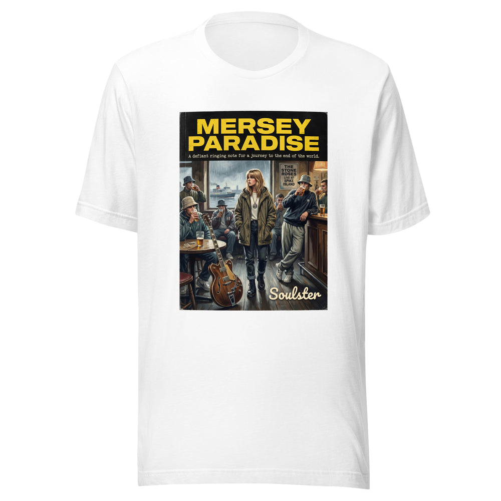 Soulster premium studio edition graphic t-shirt inspired by the timeless music legacy of Mersey Paradise T-Shirt - Northern Life Edition.