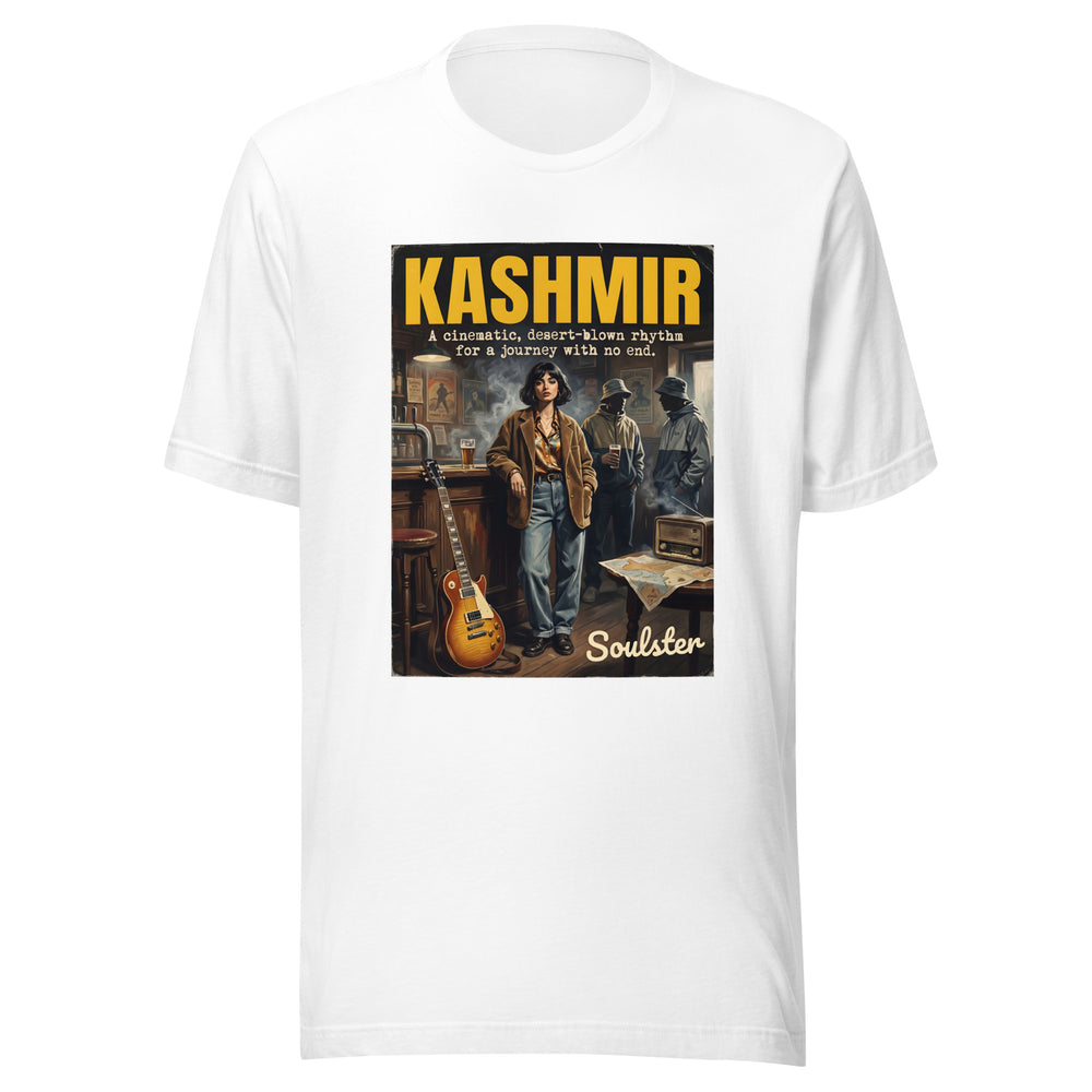 Soulster premium studio edition graphic t-shirt inspired by the timeless music legacy of Kashmir T-Shirt - Northern Life Edition.