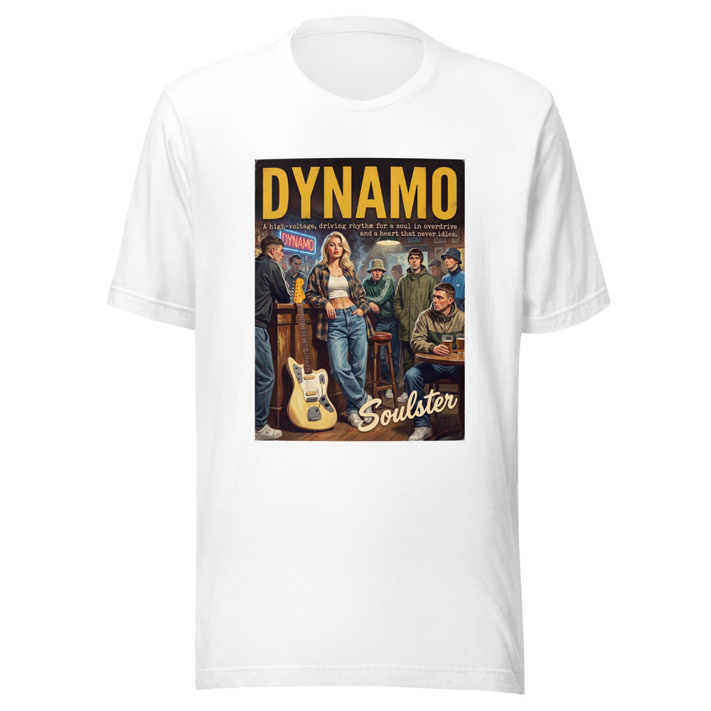 Soulster premium studio edition graphic t-shirt inspired by the timeless music legacy of Dynamo T-Shirt - Northern Life Edition.
