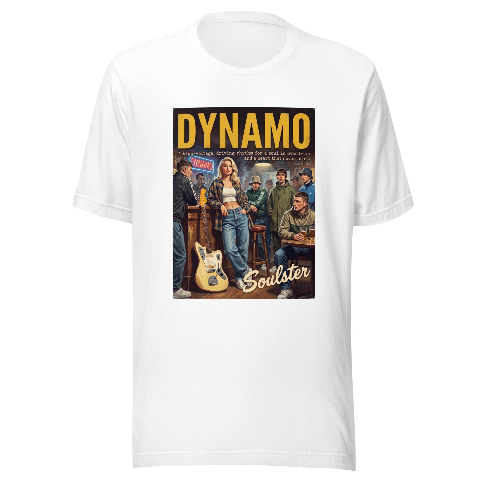 Soulster premium studio edition graphic t-shirt inspired by the timeless music legacy of Dynamo T-Shirt - Northern Life Edition.