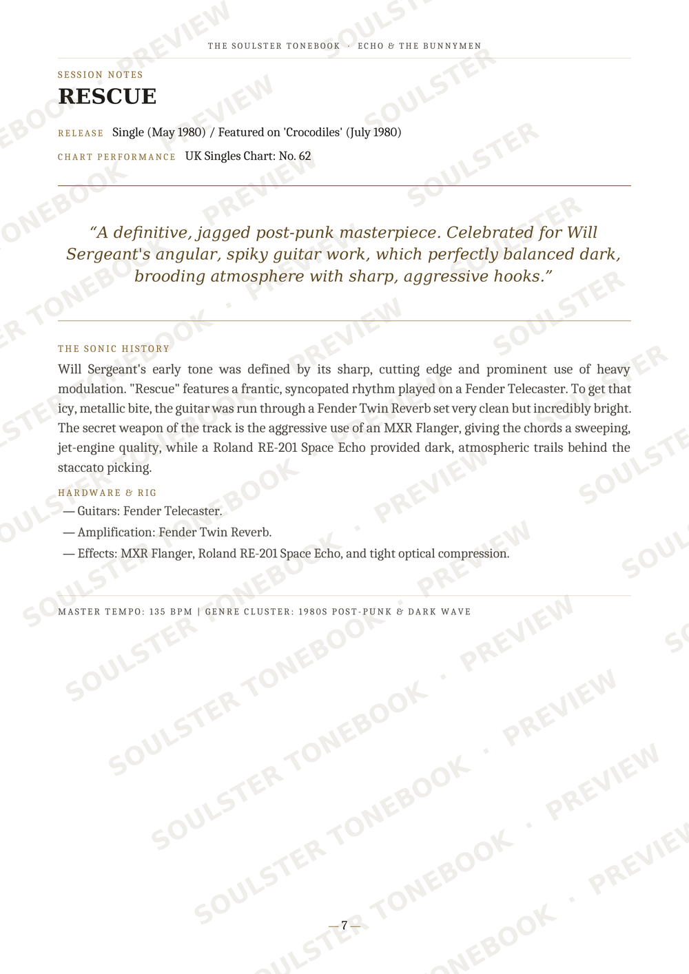 A scanned book or magazine page with the title 'RESCUE' and multiple paragraphs of black text on a white page, overlaid with repeated diagonal watermark text.