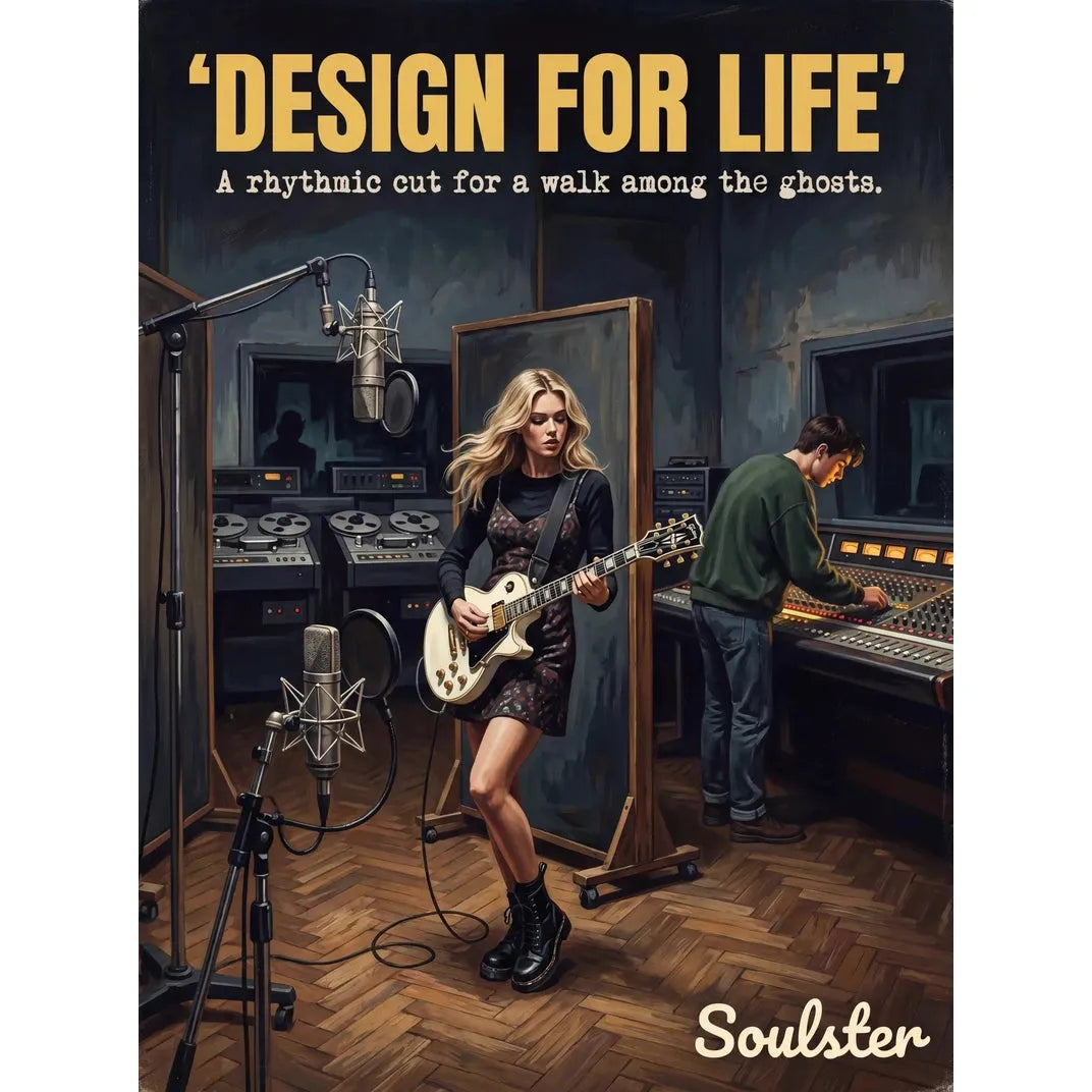 Premium Soulster studio wall art print featuring a mid-century vintage book cover aesthetic inspired by Alternative Indie - Design For Life.
