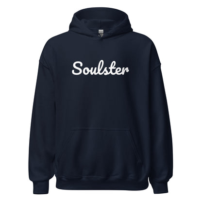 Official Soulster premium hoodie featuring vintage alternative music brand graphic styling.