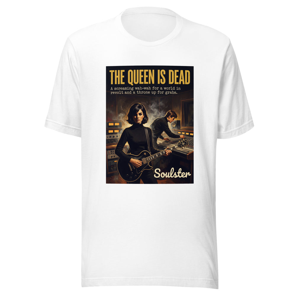 Soulster premium studio edition graphic t-shirt inspired by the timeless music legacy of The Queen Is Dead.