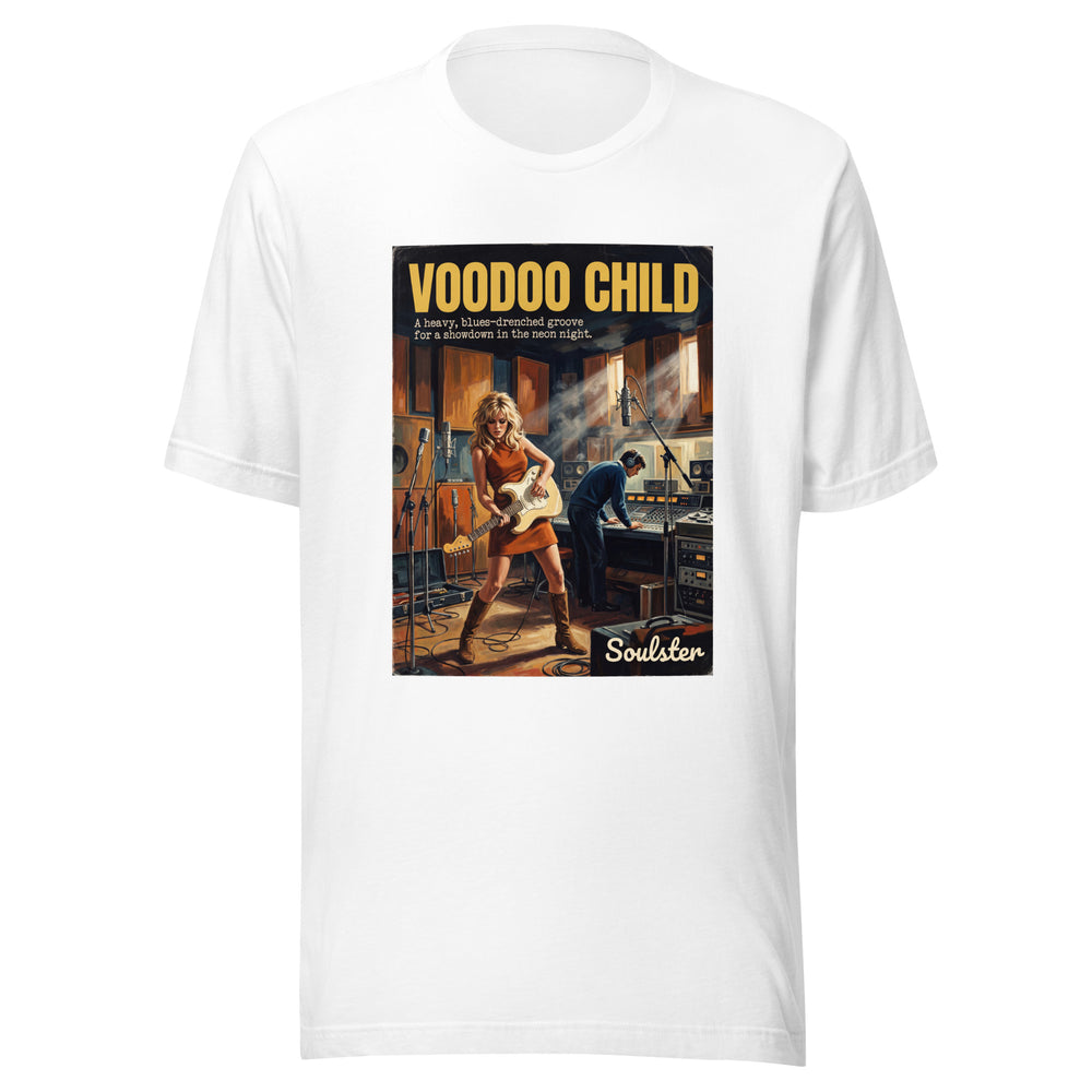 Soulster premium studio edition graphic t-shirt inspired by the timeless music legacy of Voodoo Child.
