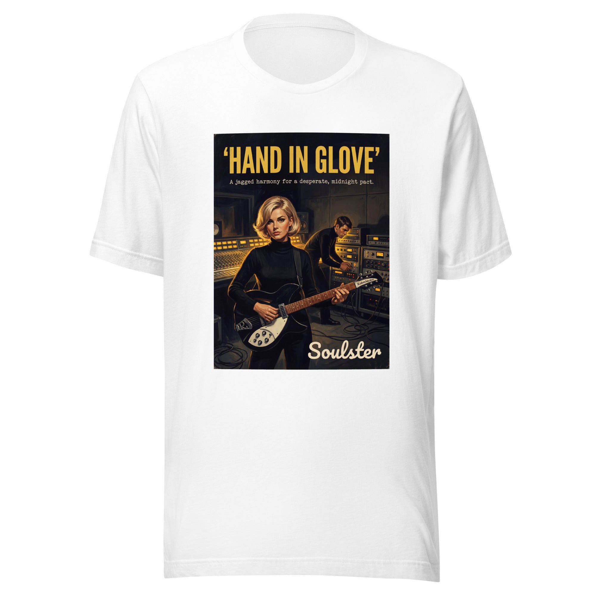 Soulster premium studio edition graphic t-shirt inspired by the timeless music legacy of Hand in Glove.