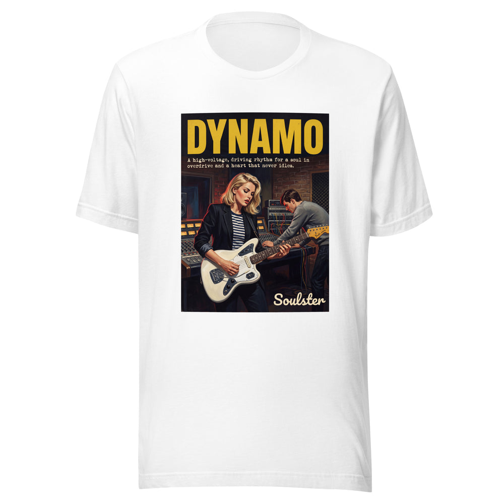 Soulster premium studio edition graphic t-shirt inspired by the timeless music legacy of Dynamo.