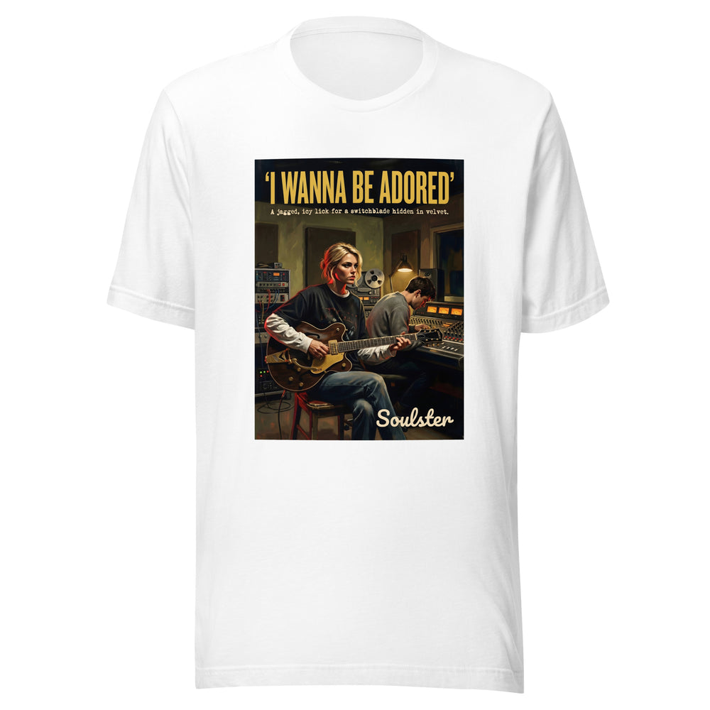 Soulster premium studio edition graphic t-shirt inspired by the timeless music legacy of I Wanna Be Adored.