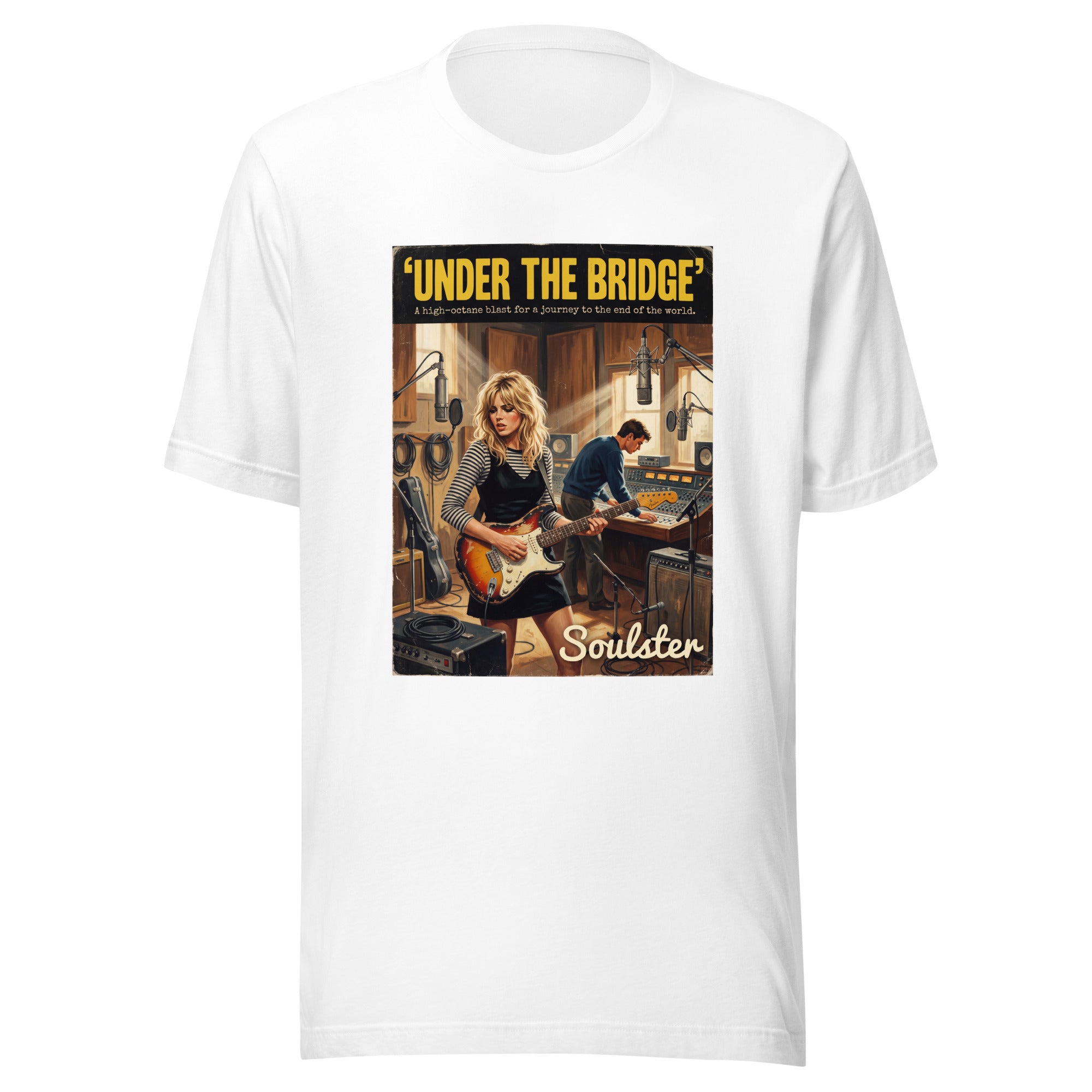 Soulster premium studio edition graphic t-shirt inspired by the timeless music legacy of Under The Bridge.