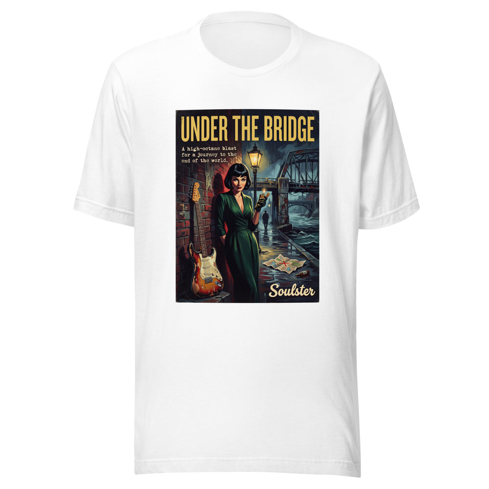 Soulster premium studio edition graphic t-shirt inspired by the timeless music legacy of Under The Bridge T-Shirt - Film Noir Edition.