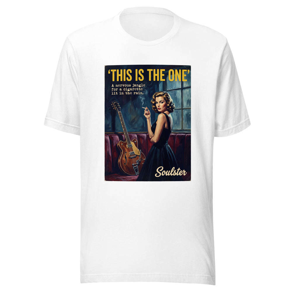 Soulster premium studio edition graphic t-shirt inspired by the timeless music legacy of This Is The One T-Shirt - Film Noir Edition.