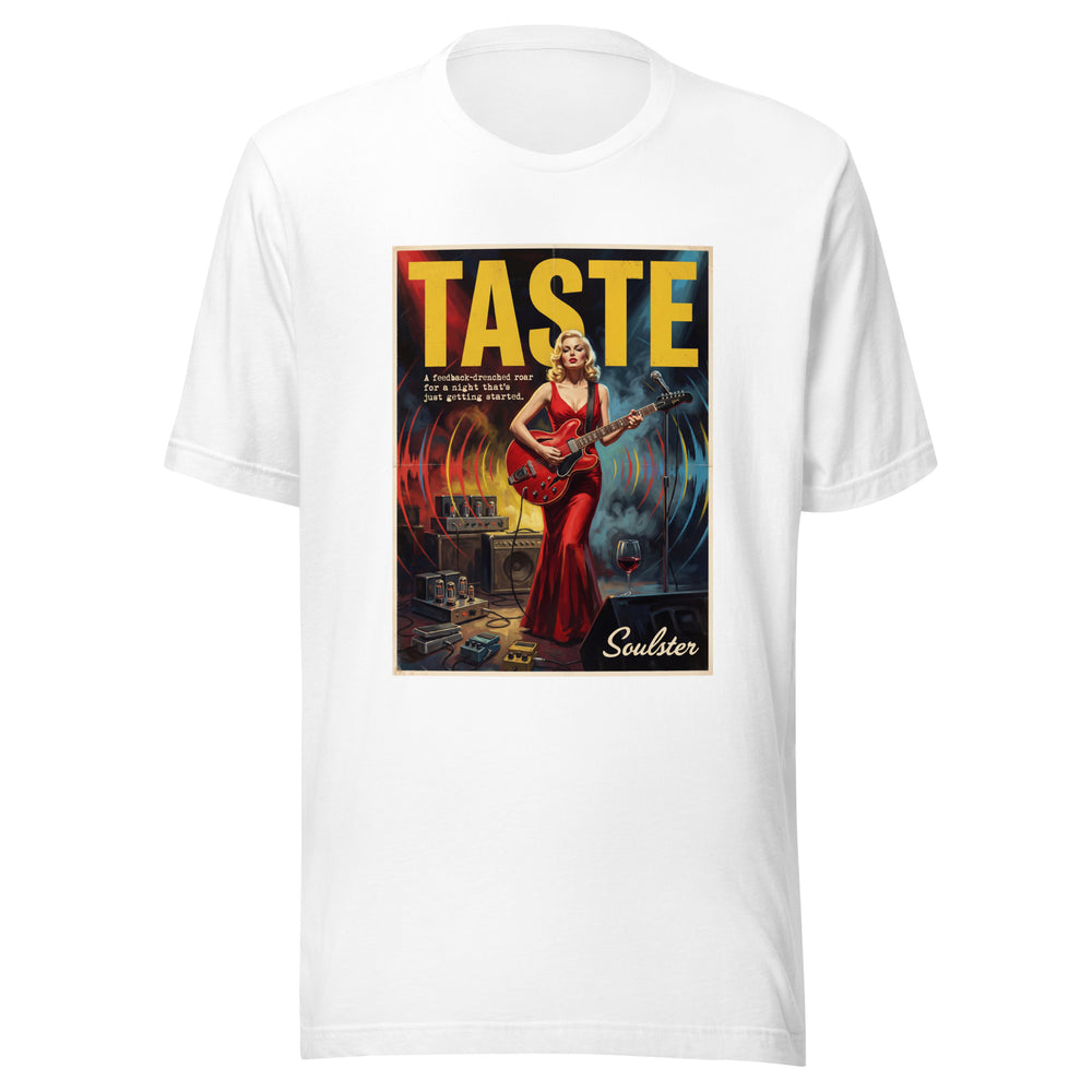 Soulster premium studio edition graphic t-shirt inspired by the timeless music legacy of Taste T-Shirt - Film Noir Edition.