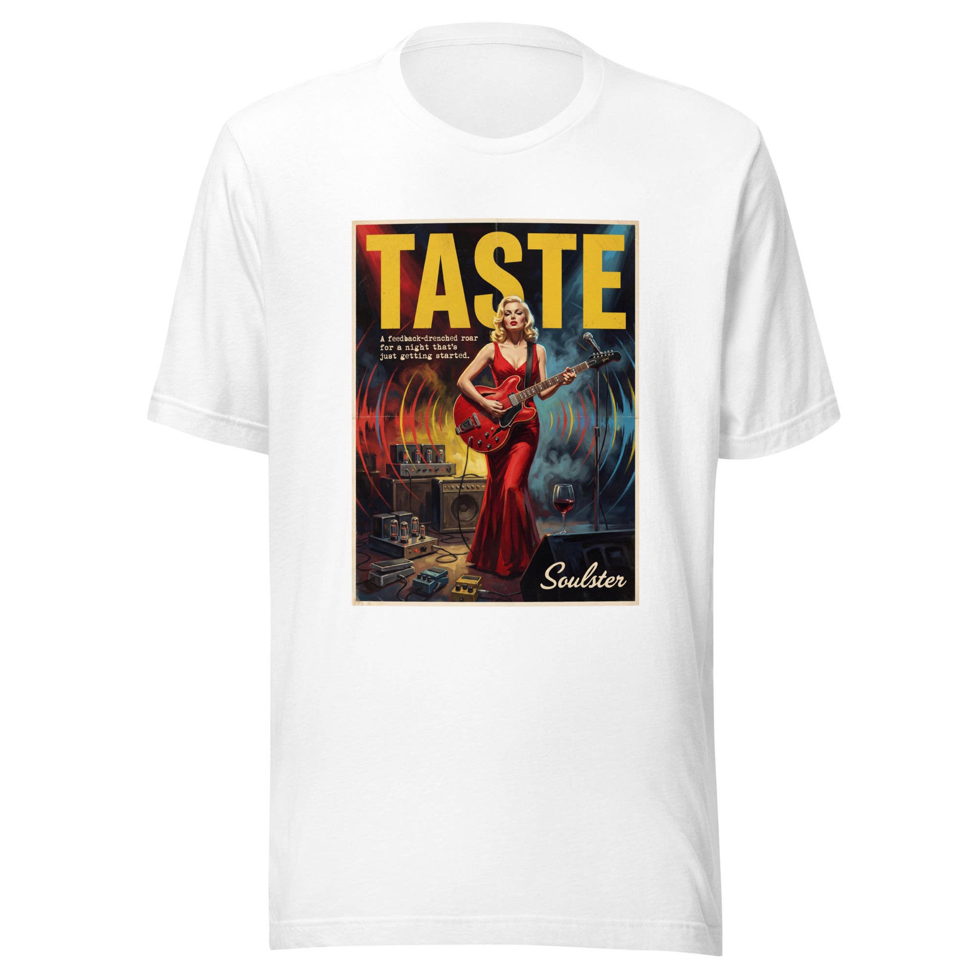 Soulster premium studio edition graphic t-shirt inspired by the timeless music legacy of Taste T-Shirt - Film Noir Edition.