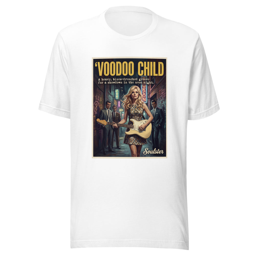 Soulster premium studio edition graphic t-shirt inspired by the timeless music legacy of Voodoo Child T-Shirt - Paperback Edition.