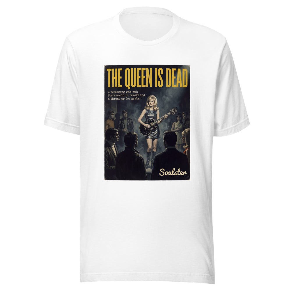 Soulster premium studio edition graphic t-shirt inspired by the timeless music legacy of The Queen Is Dead T-Shirt - Paperback Edition.