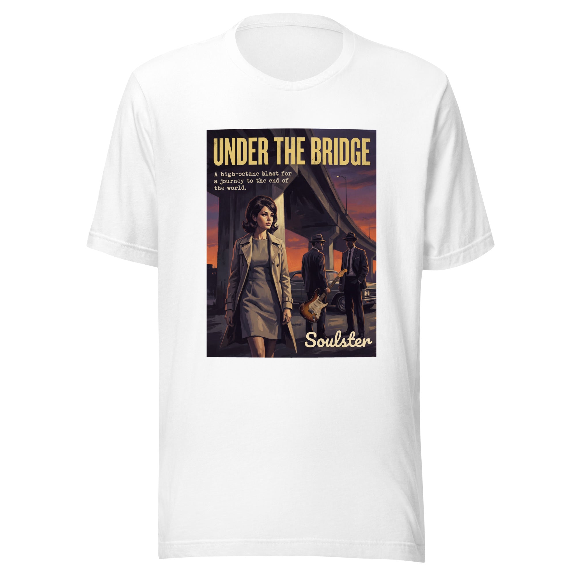Soulster premium studio edition graphic t-shirt inspired by the timeless music legacy of Under The Bridge T-Shirt - Paperback Edition.