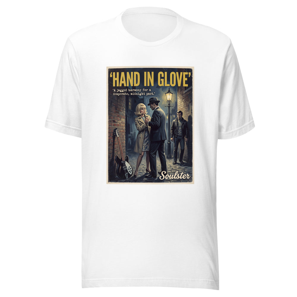 Soulster premium studio edition graphic t-shirt inspired by the timeless music legacy of Hand In Glove T-Shirt - Paperback Edition.