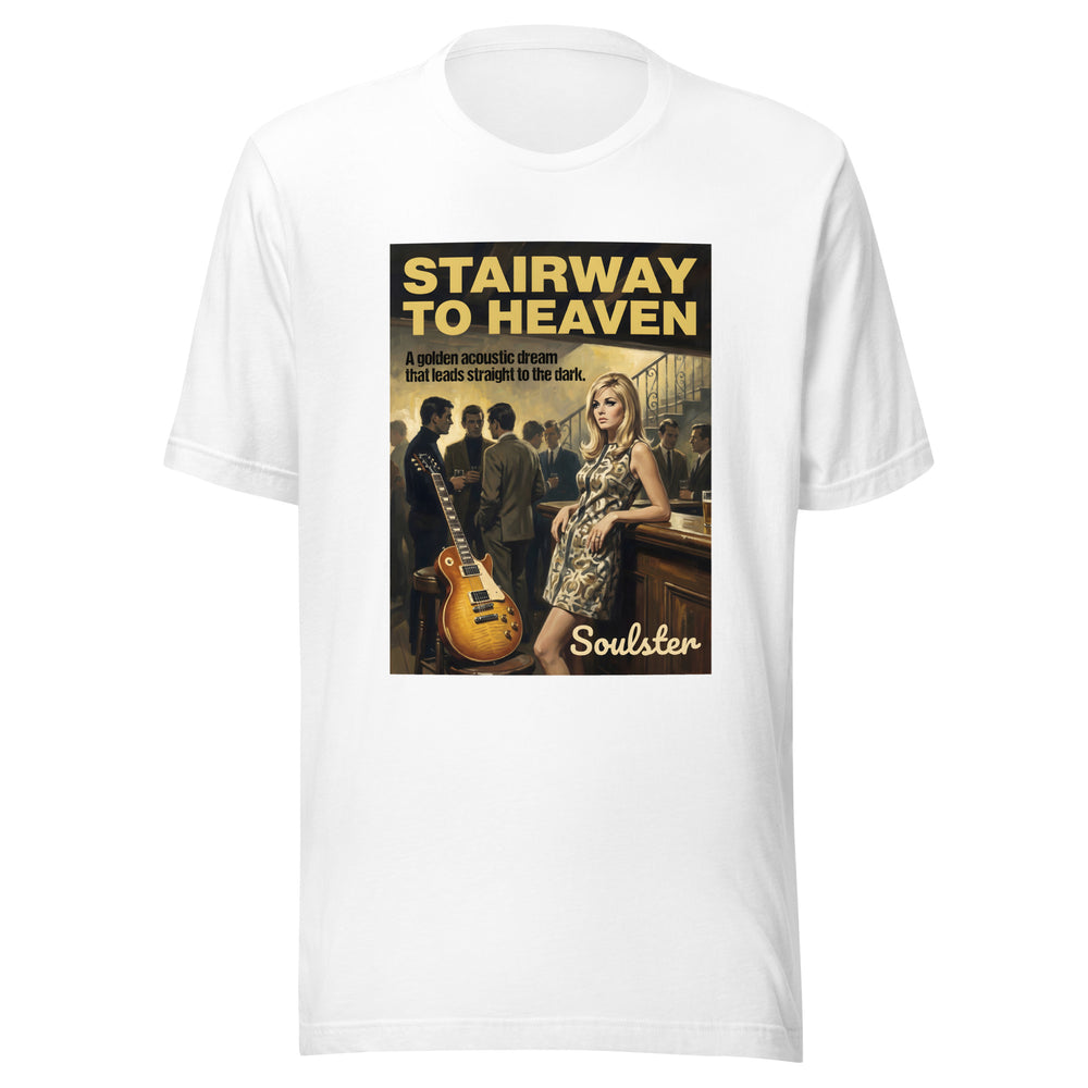 Soulster premium studio edition graphic t-shirt inspired by the timeless music legacy of Stairway To Heaven T-Shirt - Paperback Edition.