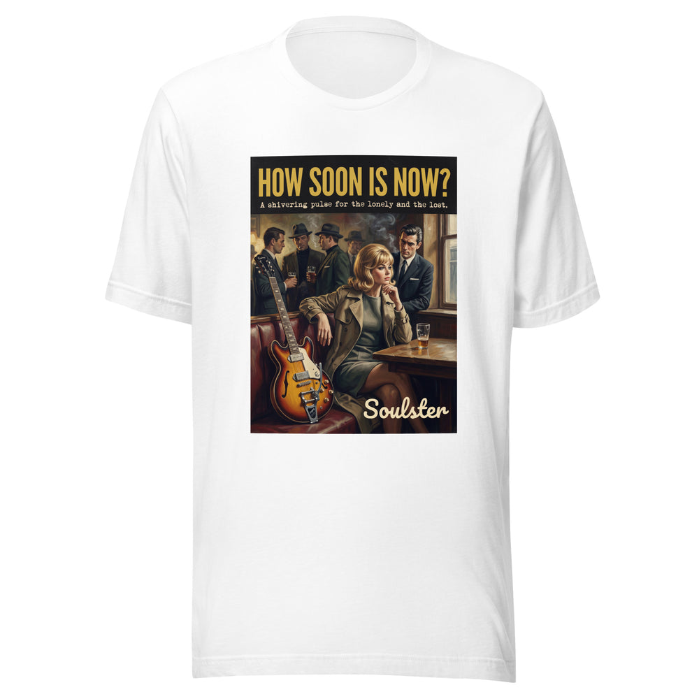 Soulster premium studio edition graphic t-shirt inspired by the timeless music legacy of How Soon Is Now T-Shirt - Paperback Edition.