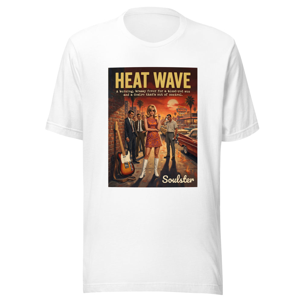 Soulster premium studio edition graphic t-shirt inspired by the timeless music legacy of Heatwave T-Shirt - Paperback Edition.