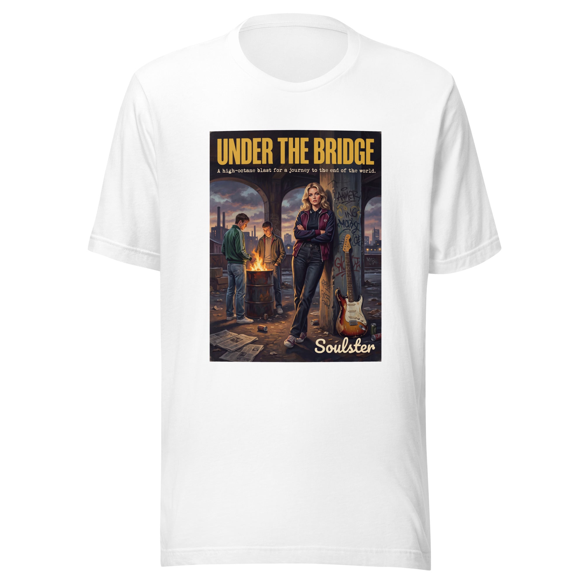 Soulster premium studio edition graphic t-shirt inspired by the timeless music legacy of Under The Bridge T-Shirt - Kitchen Sink Edition.