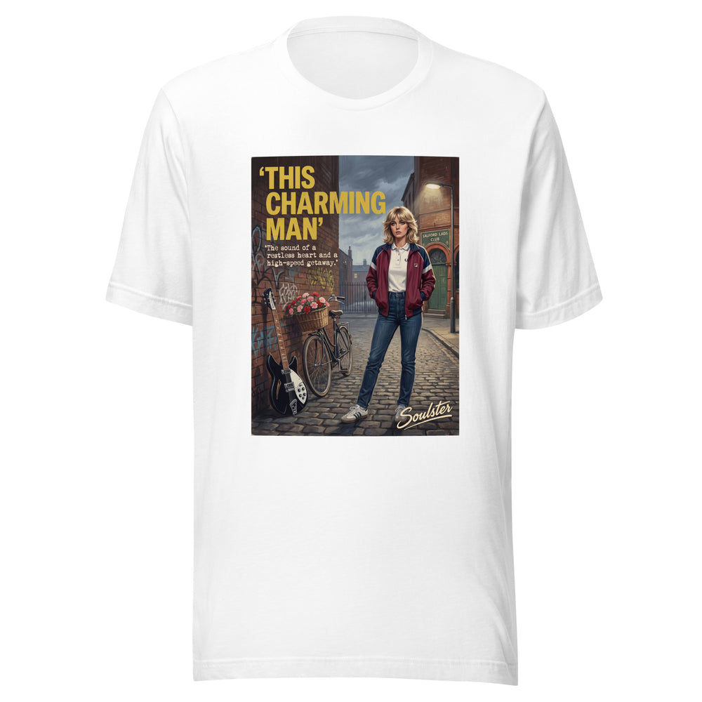 Soulster premium studio edition graphic t-shirt inspired by the timeless music legacy of This Charming Man T-Shirt - Kitchen Sink Edition.