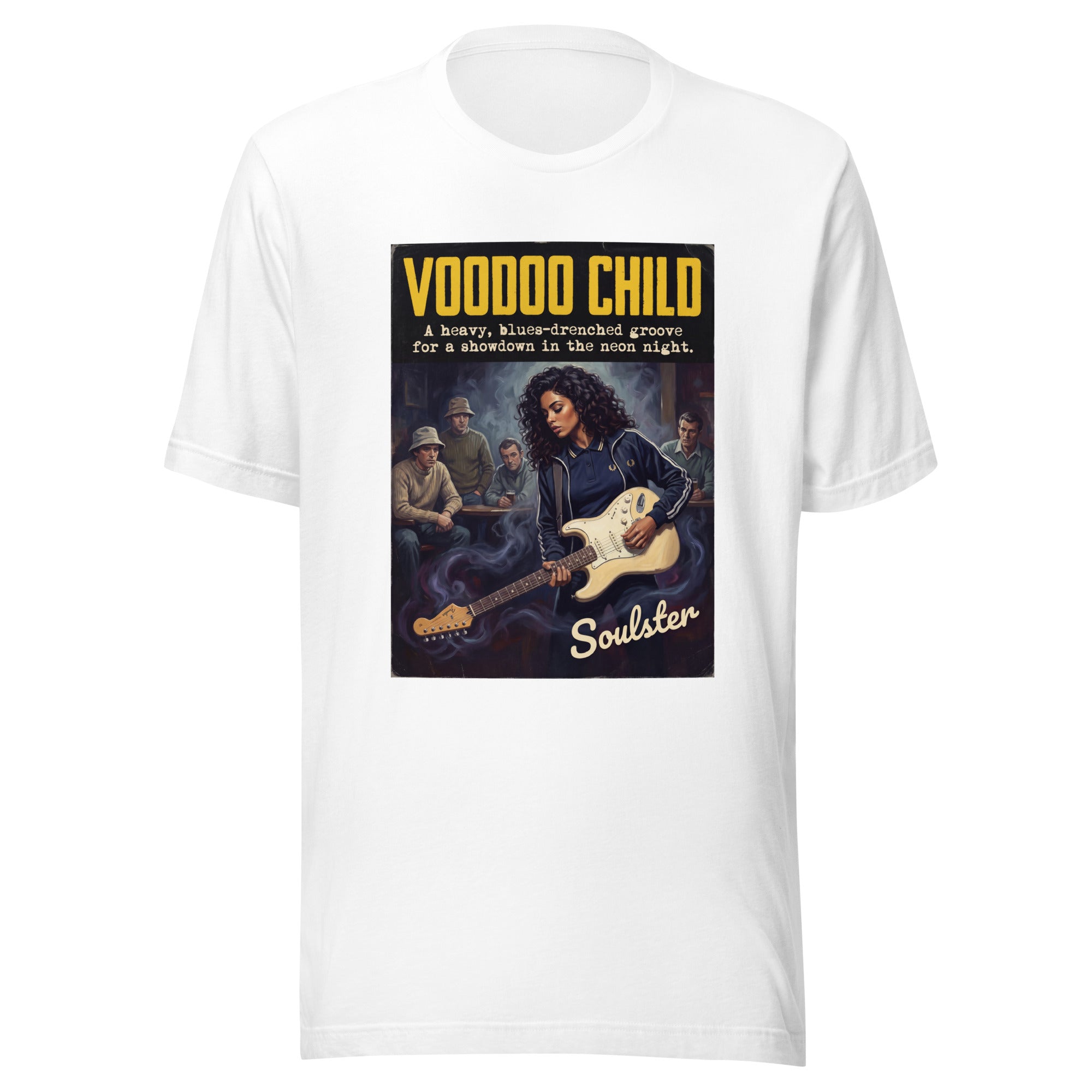 Soulster premium studio edition graphic t-shirt inspired by the timeless music legacy of Voodoo Child T-Shirt - Kitchen Sink Edition.