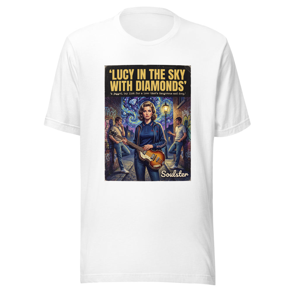 Soulster premium studio edition graphic t-shirt inspired by the timeless music legacy of Lucy In The Sky With Diamonds T-Shirt - Kitchen Sink Edition.