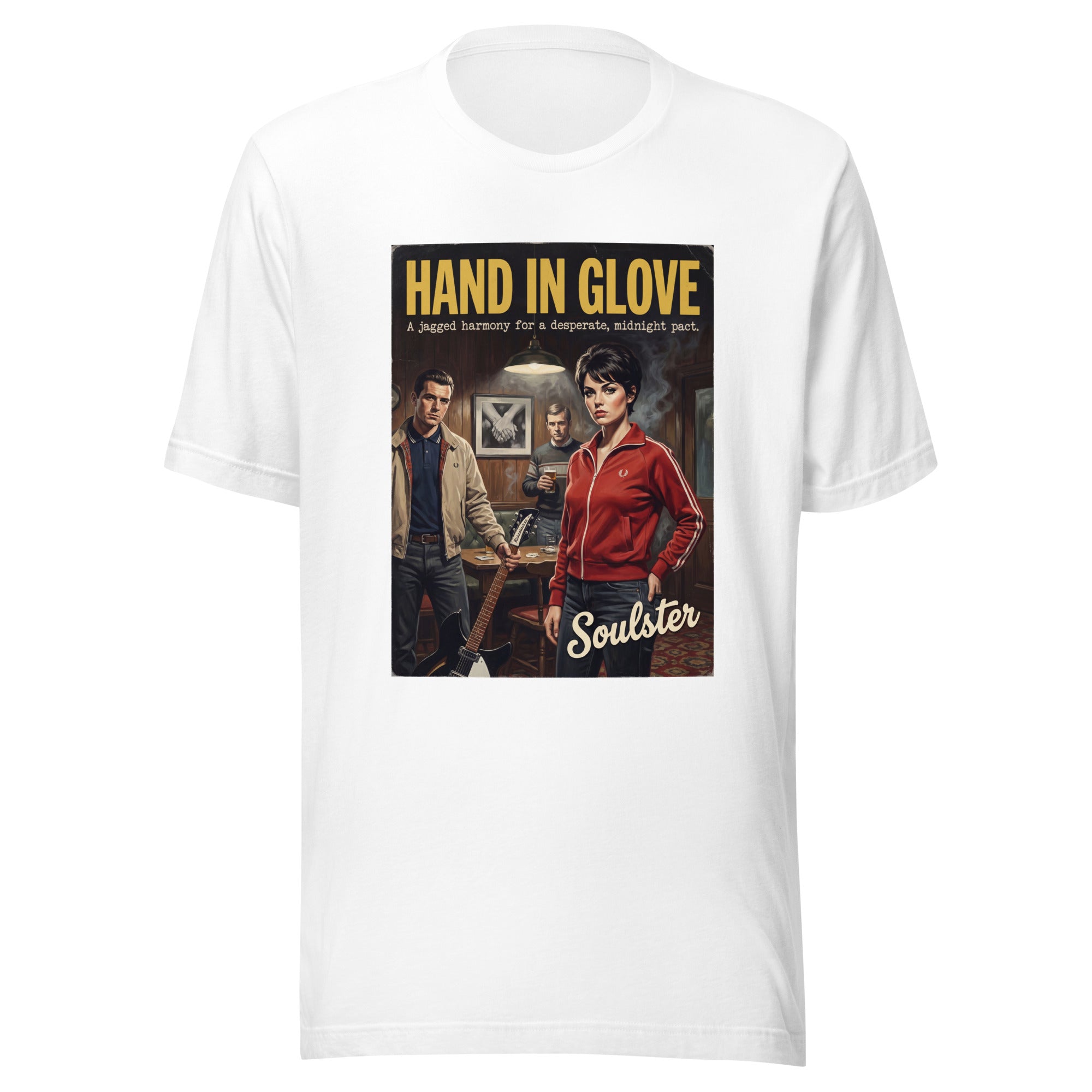 Soulster premium studio edition graphic t-shirt inspired by the timeless music legacy of Hand In Glove T-Shirt - Kitchen Sink Edition.