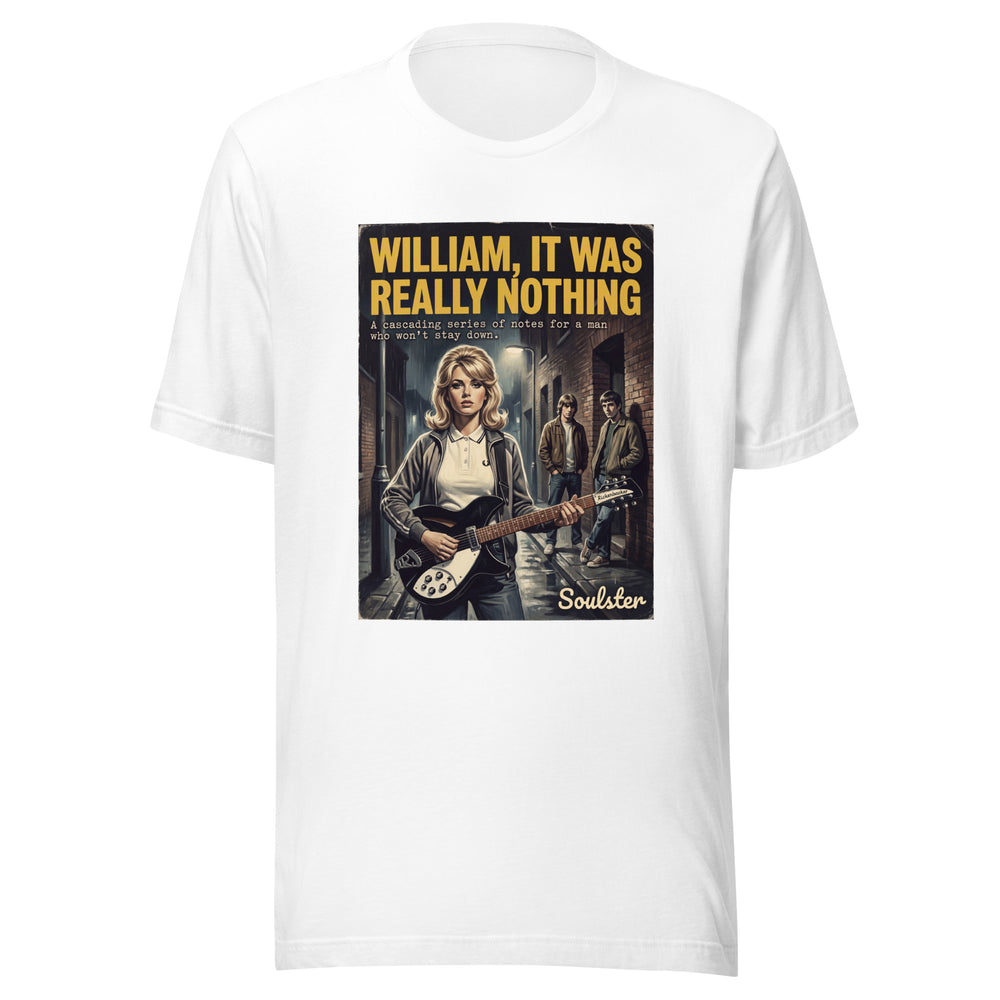 Soulster premium studio edition graphic t-shirt inspired by the timeless music legacy of William It Was Really Nothing T-Shirt - Kitchen Sink Edition.