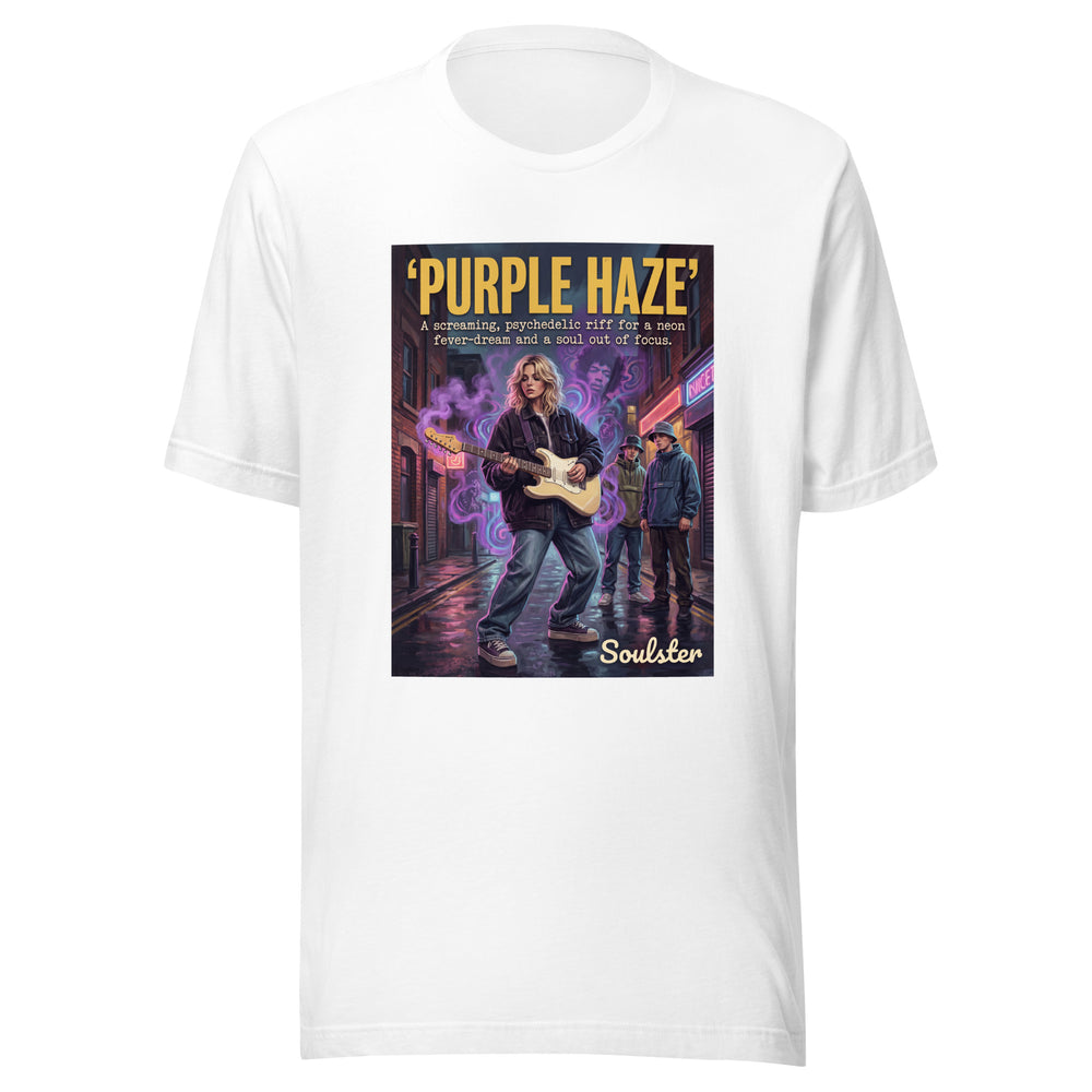 Soulster premium studio edition graphic t-shirt inspired by the timeless music legacy of Purple Haze T-Shirt - Northern Life Edition.